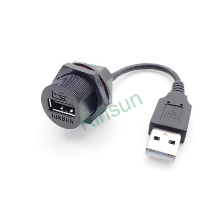 Connecteur USB étanche de type A 2.0&3.0 - Connecteur USB étanche de type A 2.0/3.0 vers fiche USB